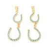 Brass Micro Pave Sky Blue Cubic Zirconia Pendants CU-CBA9CBD-12G-1