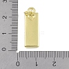 Brass Micro Pave Clear Cubic Zirconia Pendants KK-P266-06G-R-3