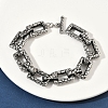 304 Stainless Steel Link Chain Bracelets for Men Women BJEW-D385-05AS-1