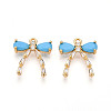 Brass Micro Pave Cubic Zirconia Pendants KK-N261-93C-G-1