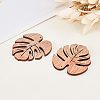 Undyed Wooden Pendants WOOD-CA0001-01-6