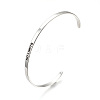 Tarnish Resistant 201 Stainless Steel Cuff Bangles BJEW-Q685-07-1