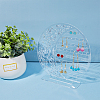 Round Vertical Transparent Acrylic Earring Display Stands EDIS-WH0012-32-5