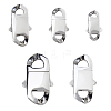 5Pcs 5 Styles Stainless Steel Bayonet Clasps STAS-HS0001-61-1