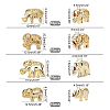 40Pcs 4 Style Rack Plating Alloy Beads FIND-PH0002-72-RS-WH-5