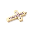304 Stainless Steel Rhinestone Pendants STAS-L022-085G-07-2