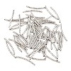 Brass Texture Curved Tube Beads KK-H250-01B-P-1