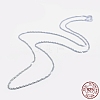 Anti-Tarnish Rhodium Plated 925 Sterling Silver Singapore Chain Necklaces STER-F039-45cm-06P-3