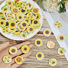 200Pcs 2-Hole Printed Wooden Buttons BUTT-SP0001-22-3