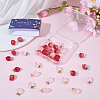 40Pcs 2 Colors Transparent Glass Pendants GLAA-SC0002-93-6
