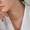 Adjustable 925 Sterling Silver Round Column Magnetic Beaded Necklaces for Women NJEW-A048-03G-4