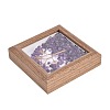 Natural Amethyst Chips Tree of Life with Wooden Photo Frame Decorations DJEW-B013-04B-2