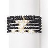 6Pcs 6 Style Natural Shell & Glass Star & Round Beaded Stretch Bracelets Set for Women BJEW-JB09945-02-1