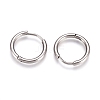 Tarnish Resistant 304 Stainless Steel Huggie Hoop Earrings EJEW-G272-02-12mm-P-2