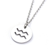 Non-Tarnish 304 Stainless Steel Pendant Necklaces NJEW-E147-01P-3