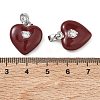 Valentine's Day Brass Micro Pave Clear Cubic Zirconia Pendants KK-C172-25P-3