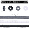 3 Strands 3 Colors Flat Round Handmade Polymer Clay Beads CLAY-SC0001-68A-2