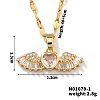 Chic Sparkling Luxe Angel Heart Zircon Pendant Necklace HV1743-1-1