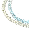 Transparent Gradient Color Glass Beads Strands GLAA-H021-01B-23-3