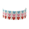 3Pcs 3 Colors Glass Seed Beaded Bracelets for Women BJEW-MZ00214-3