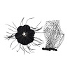 Bridal Wedding Mesh Feather Fascinator Hats Hair Chips OHAR-XCP0001-13-1