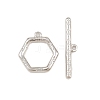 Hexagon Brass Toggle Clasps KK-G548-40P-3