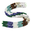 Natural Flower Amazonite & Dyed White Jade & Tiger Eye & Howlite & Quartz Crystal & Synthetic Turquoise Beads Strands G-Z135-C06-3