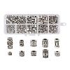 Kissitty Tube Hollow Tibetan Style Alloy Beads TIBEB-KS0001-04AS-27