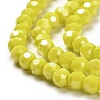 Electroplate Opaque Glass Beads Strands EGLA-A035-P4mm-A04-3