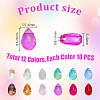 120Pcs 12 Colors Transparent Glass & Lampwork Beads Sets GGLA-GA0001-05-2