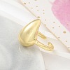 Rack Plating Brass Open Cuff Finger Rings for Women RJEW-M028-86G-3