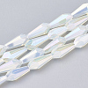 Electroplate Glass Beads Strands X-EGLA-T008-12L-1