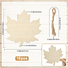Thanksgiving Day Theme Unfinished Wood Pendant Decorations HJEW-WH20003-47C-2