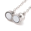 Brass Magnetic Clasp with Cable Safety Chain KK-F839-035P-3