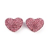 Heart Shaped Polymer Clay Rhinestone Beads CLAY-NH0002-02C-1