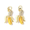 Brass Micro Pave Cubic Zirconia Pendants X-KK-A252-26B-G-1