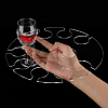 9-Hole Transparent Acrylic Wine Bottle Rack ODIS-WH0025-119A-1