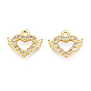 Brass Micro Pave Cubic Zirconia Charms KK-N231-245-1