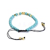 Synthetic Turquoise Braided Bead Bracelets BJEW-JB04336-01-3