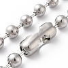 304 Stainless Steel Ball Chain Necklace & Bracelet Set STAS-D181-02P-02D-4