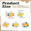 30Pcs 5 Colors Alloy Enamel Pendants ENAM-LP0002-17-2