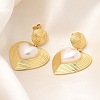 Rack Plating Heart Brass Dangle Stud Earrings EJEW-H143-16G-2