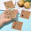 4 Styles Round Natural Mixed Stone Keychains KEYC-YW0001-33-5