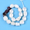 Natural Tourmaline Nuggets & Natural Cultured Freshwater Pearl Beads Strands PEAR-N023-01A-11-3