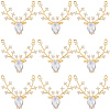 10Pcs Brass Micro Pave Cubic Zirconia Pendants FIND-BBC0004-28A-01-7