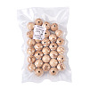 Natural Undyed Beech Beads WOOD-BT0001-04-9