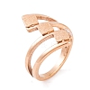 304 Stainless Steel Square Finger Ring for Women RJEW-C086-24-RG-1