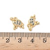 Brass Micro Pave Cubic Zirconia Charms X1-KK-C099-01G-G-3