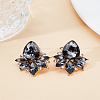 2 Pairs Rhinestone Teardrop Stud Earrings EJEW-LP0001-22A-3