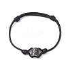 Adjustable Column 304 Stainless Steel & Korean Waxed Polyester Cord Beaded Bracelets for Women Men BJEW-JB10648-1